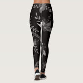 Leggings noir floral (Dos)