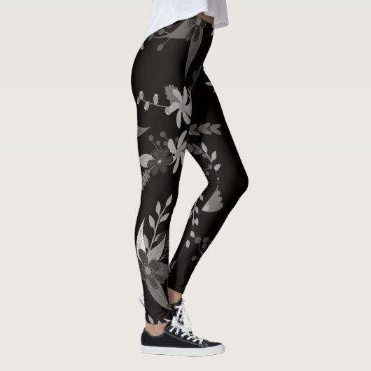 Leggings noir floral (Droite)
