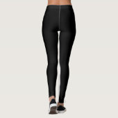 Leggings Noir Gras avec Style Unique Classique Blanc (Dos)