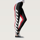 Leggings Noir, guêtres de rayure de Grey'ne Red (Droite)