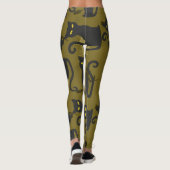 Leggings Noir Kitty Chat Metallizer Faco Déco (Dos)