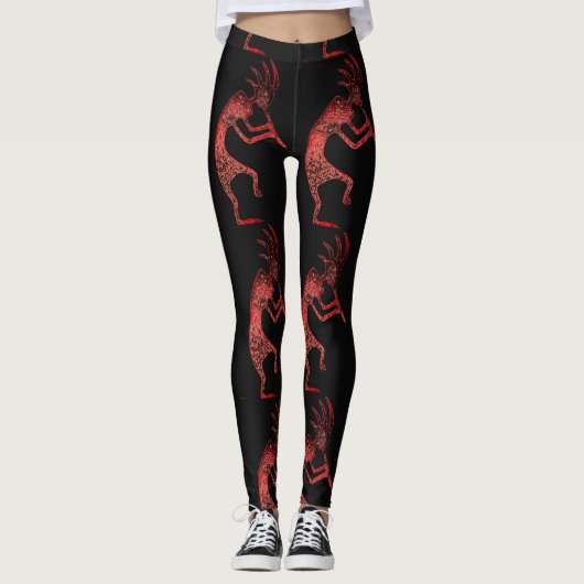 Leggings noir kokopelli (Devant)