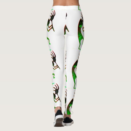Leggings noir kokopelli vert (Dos)