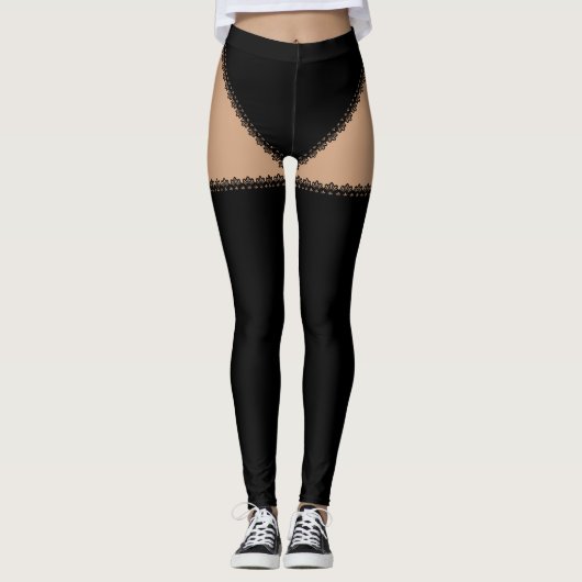 Leggings Noir lacez (Devant)
