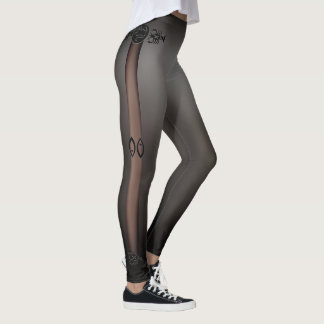 Leggings Noir mince de peau
