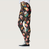 Leggings Noir modelé lunatique de guêtres de crème glacée (Gauche)