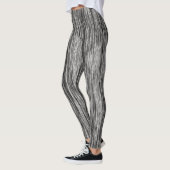 Leggings Noir moderne blanc abstrait motif chic (Gauche)