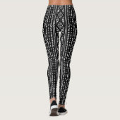 Leggings Noir moderne tissu de boue Conception tribale (Dos)