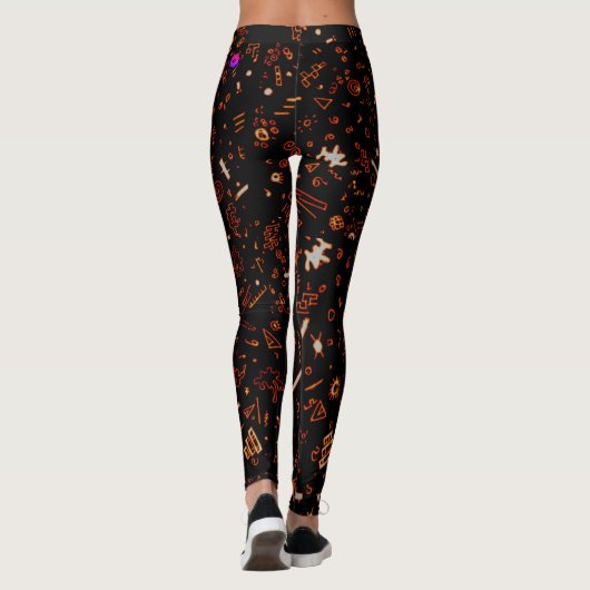 Leggings Noir orange (Dos)