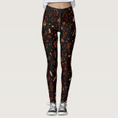 Leggings Noir orange (Devant)