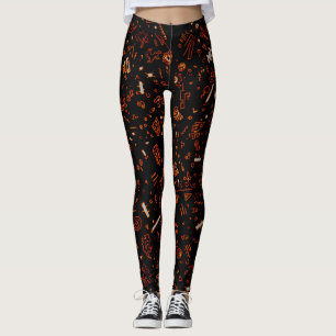 Leggings Noir orange