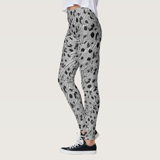 Leggings Noir pointillé (Gauche)