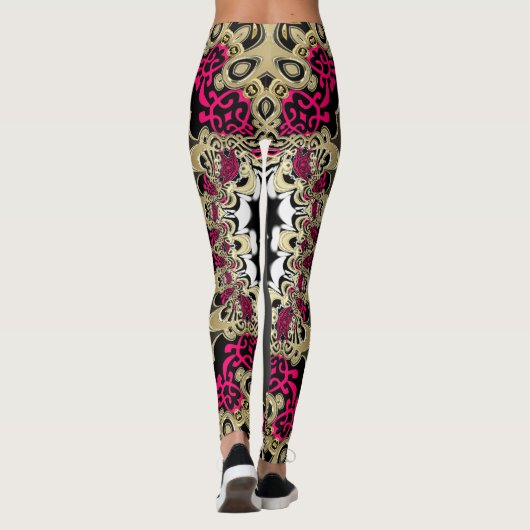 Leggings Noir rose (Dos)