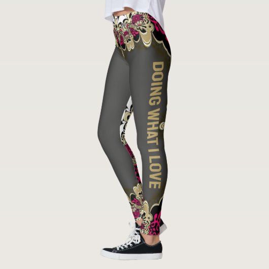 Leggings Noir rose (Gauche)