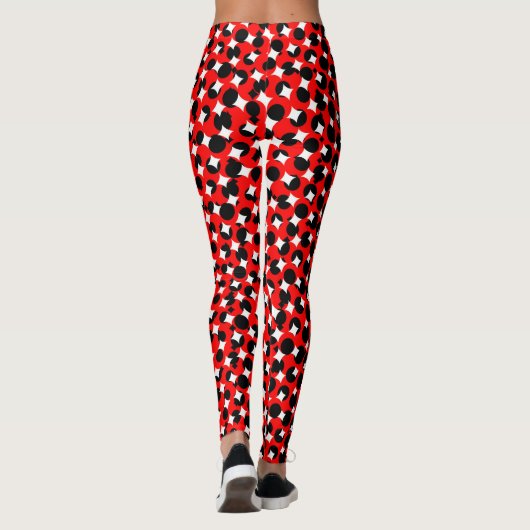 Leggings Noir rouge blanc (Dos)