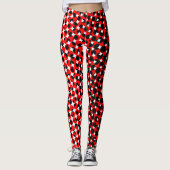 Leggings Noir rouge blanc (Devant)