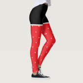 Leggings Noir Rouge Blanc Pois (Droite)