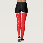 Leggings Noir Rouge Blanc Pois (Dos)