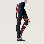 Leggings Noir Rouge Bleu Bleu Noir (Droite)