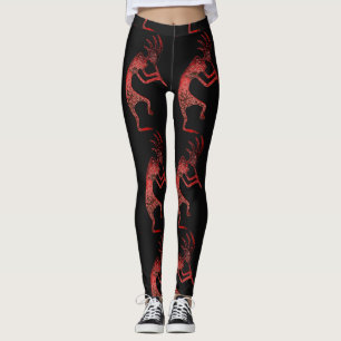 Leggings noir rouge de kokopelli