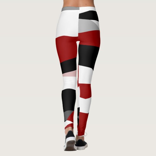 Leggings Noir rouge et blanc (Dos)