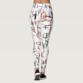 Leggings Noir rouge et blanc (Dos)