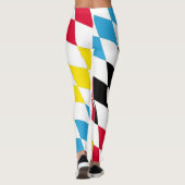 Leggings Noir rouge jaune Bavaria Motif Drapeau Diamant (Dos)