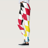 Leggings Noir rouge jaune Bavaria Motif Drapeau Diamant (Gauche)
