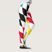 Leggings Noir rouge jaune Bavaria Motif Drapeau Diamant (Droite)