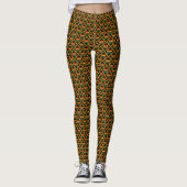 Leggings Noir, Rouge, Vert, Yellow African Kente Cloth (Devant)