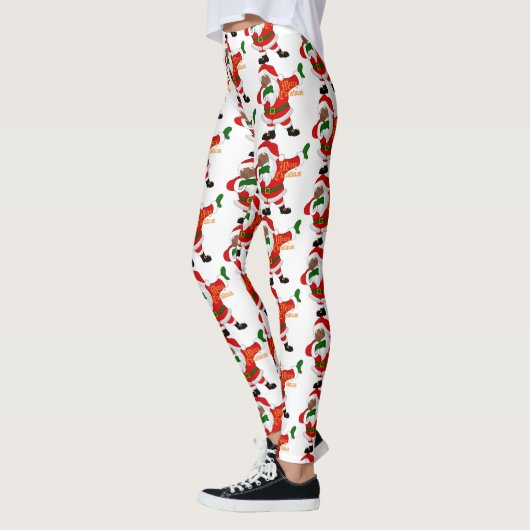 Leggings noir santa claus (Gauche)