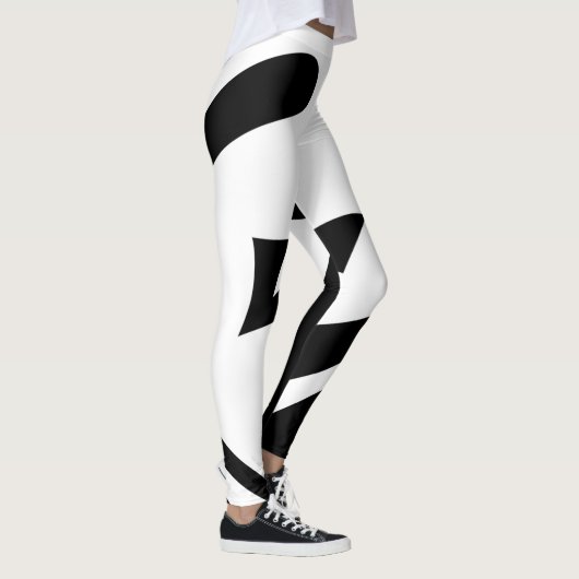 Leggings Noir sur blanc Élégant (Droite)