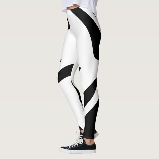 Leggings Noir sur blanc Élégant (Gauche)