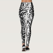 Leggings noir sur blanc sur pattes noires (Dos)