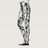 Leggings noir sur blanc sur pattes noires (Gauche)
