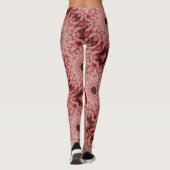 Leggings noir sur rouge crachant (Dos)