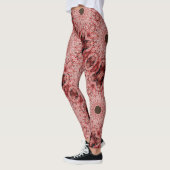 Leggings noir sur rouge crachant (Gauche)