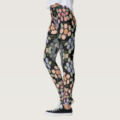Leggings noirs à fleurs élégants (Gauche)