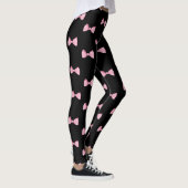 Leggings noirs avec des vaches roses (Droite)