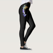 Leggings noirs avec papillon Monarque (Droite)