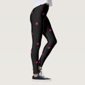 Leggings noirs avec papillons roses Choisir la cou (Droite)
