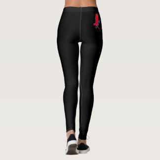 Leggings noirs avec perroquets