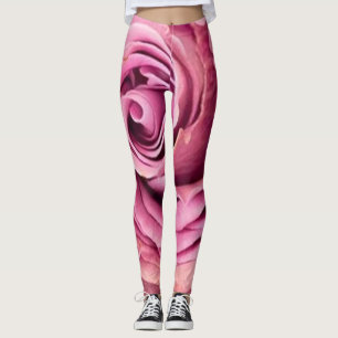 Leggings noirs Chic moderne Rouge Vert floral Rose