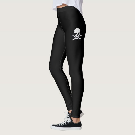 Leggings noirs Crâne et Os (Gauche)