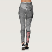 Leggings noirs de nom personnalisé (Dos)