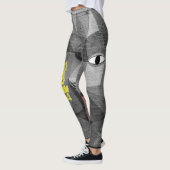 Leggings noirs de nom personnalisé (Gauche)