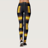Leggings noirs d'or avec treillis d'or (Dos)