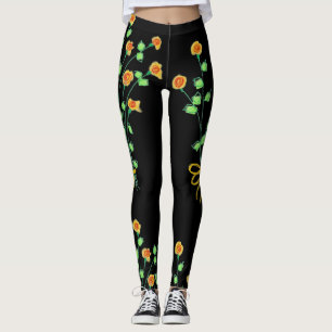 Leggings noirs du concepteur personnalisé