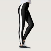 Leggings noirs en bande blanche (Droite)