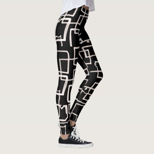 Leggings noirs et blancs (Droite)